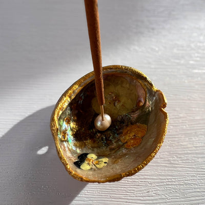 Incense Dish | Whimsy : Abalone & Pearl (XS)