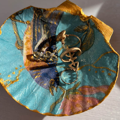 Blue Bird: Scallop Trinket Dish (M)